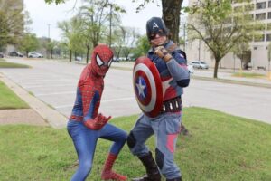 Captain America and Spiderman